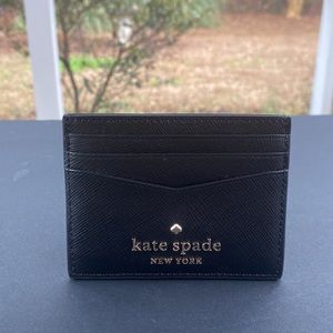 NEW! Kate Spade New York Black Leather Small Staci Wallet Card Holder